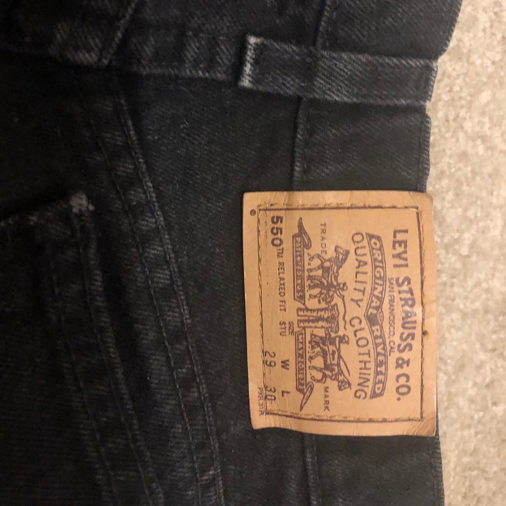 Mens Levi Strauss and co black jeans